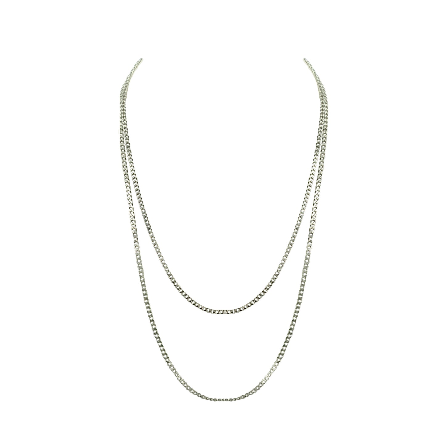 Goddess Collection - Silver Dual Curb Necklace Chain (Limited Edition)