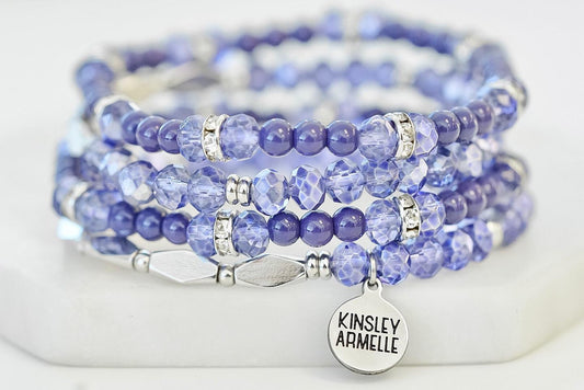 Stacked Collection - Silver Indigo Bracelet Set
