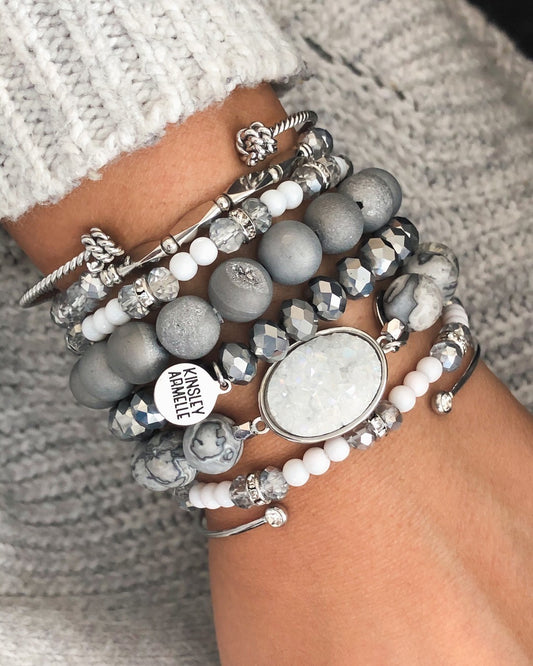 Silver Glacier Bracelet Stack
