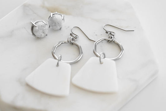 Silver Emma Earrings Set