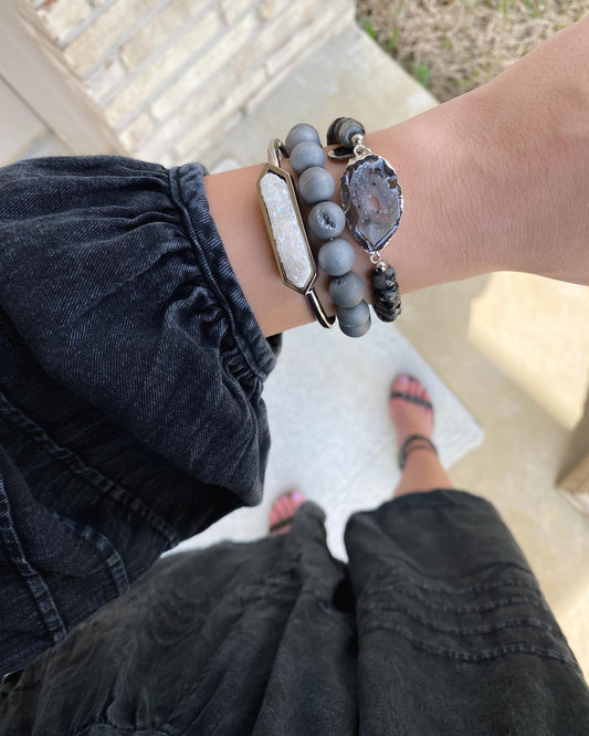 Silver Tranquility Bracelet Stack