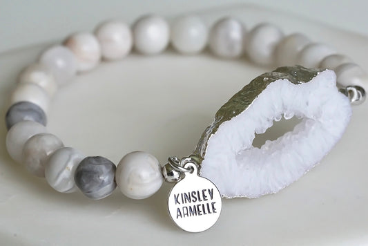 Agate Collection - Silver Flurry Bracelet