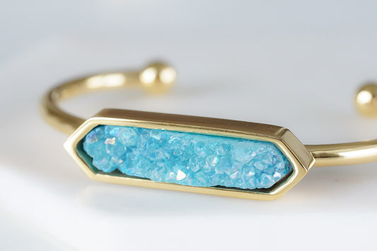Bangle Collection - Azure Quartz Bracelet