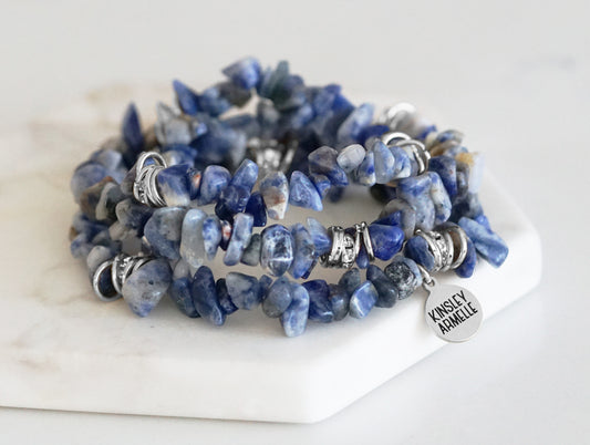 Cluster Collection - Silver Indigo Bracelet