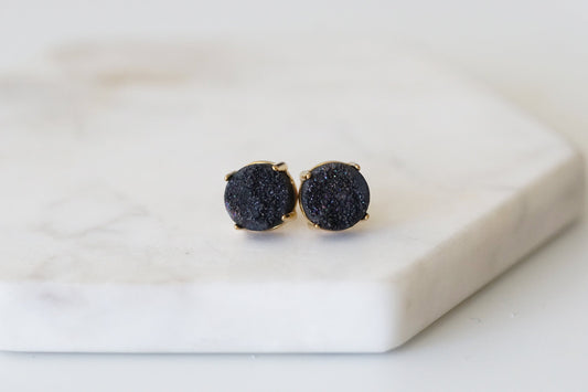 Eden Collection - Raven Quartz Stud Earrings