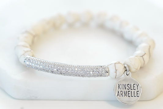 Glitz Collection - Silver Khaki Bracelet