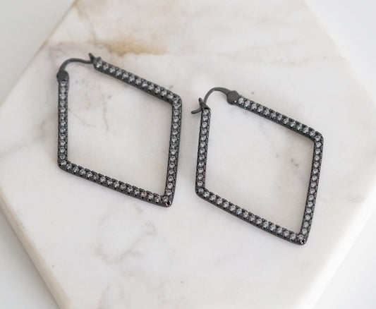 Goddess Collection - Black Bling Maddox Earrings