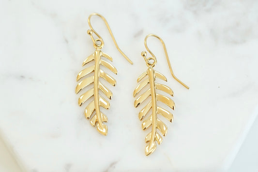 Goddess Collection - Laurel Leaf Drop Earrings
