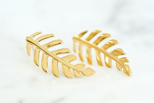 Goddess Collection - Laurel Leaf Stud Earrings