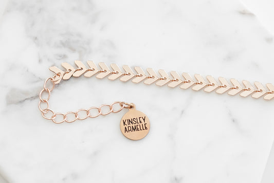 Goddess Collection - Rose Gold Lance Bracelet