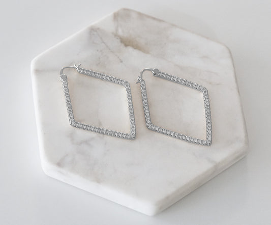 Goddess Collection - Silver Bling Maddox Earrings