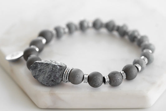 Lorelay Collection - Silver Slate Bracelet