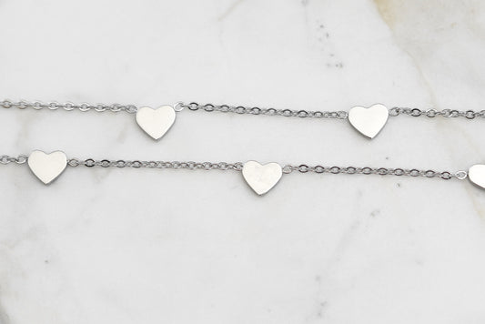 Love Collection - Silver Heart Charm Necklace