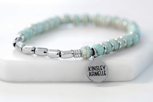 Phoebe Collection - Silver Mint Bracelet