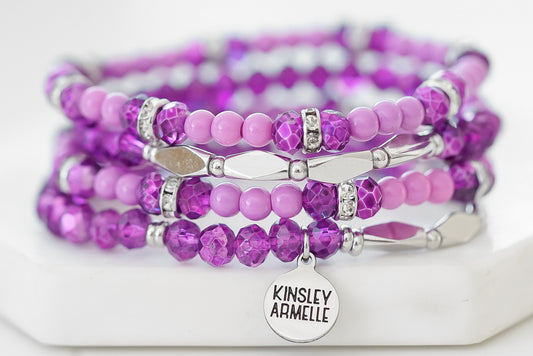 Stacked Collection - Silver Aster Bracelet Set