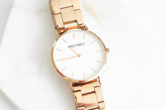 Tempus Collection - Rose Gold Ashen Steel Watch