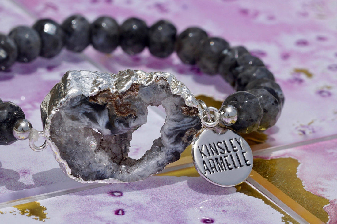 Agate Collection - Silver Smoky Bracelet