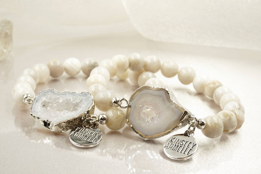 Agate Collection - Silver Flurry Bracelet