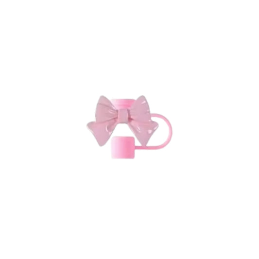 Sip Collection - Pink Bow Straw Topper