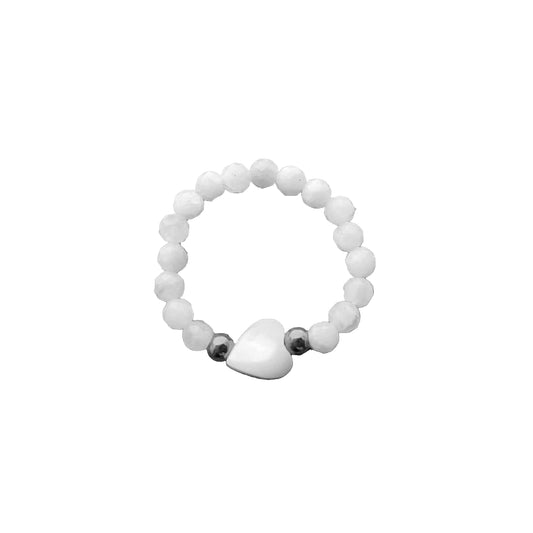 Adele Collection - Silver Pearl Ring