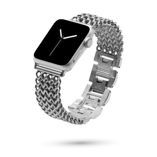 Beck Collection - Silver Apple Watch Band