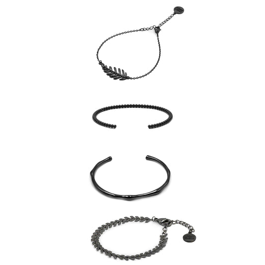 Black Logan Bracelet Stack