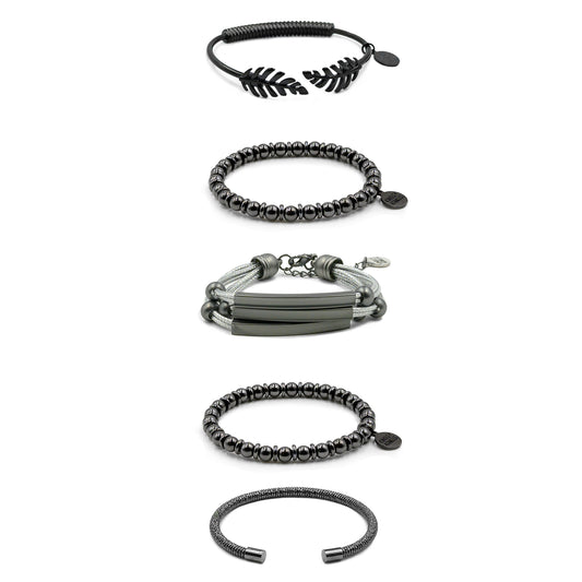 Black Maxine Bracelet Stack