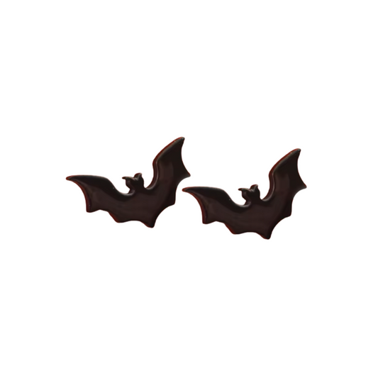 Boo Collection - Black Bat Stud Earrings