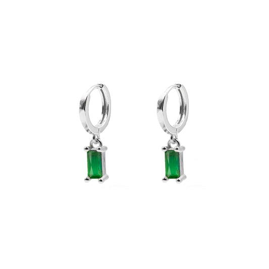 Clarissa Collection - Silver Jade Earrings