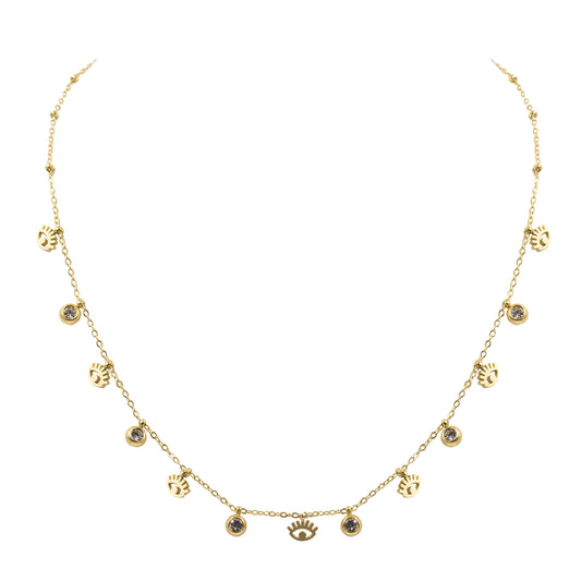 Delmira Collection - Evil Eye Bling Necklace