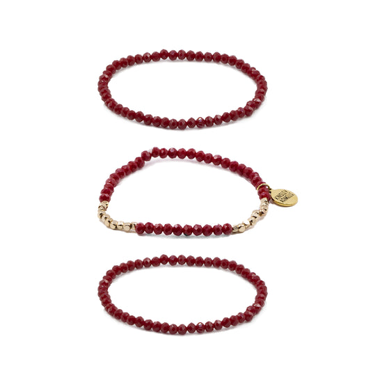 Dia Collection - Maroon Bracelet Set (Limited Edition)