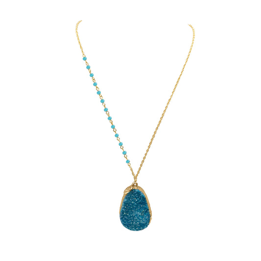 Druzy Collection - Azure Quartz Necklace (Limited Edition)