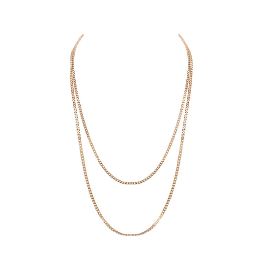Goddess Collection - Rose Gold Dual Curb Necklace Chain (Limited Edition)