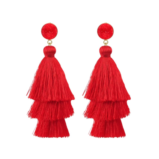 Tassel Collection - Cherry Earrings