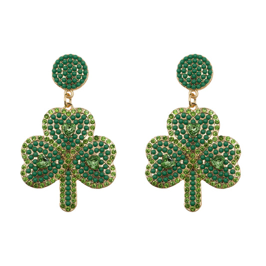 Lucky Collection - Shamrock Bling Earrings