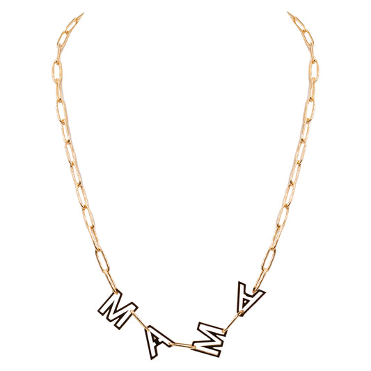 Mama Collection - Rose Gold Lync Letter Necklace
