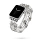 Nellie Collection - Silver Crystal Glass Apple Watch Band