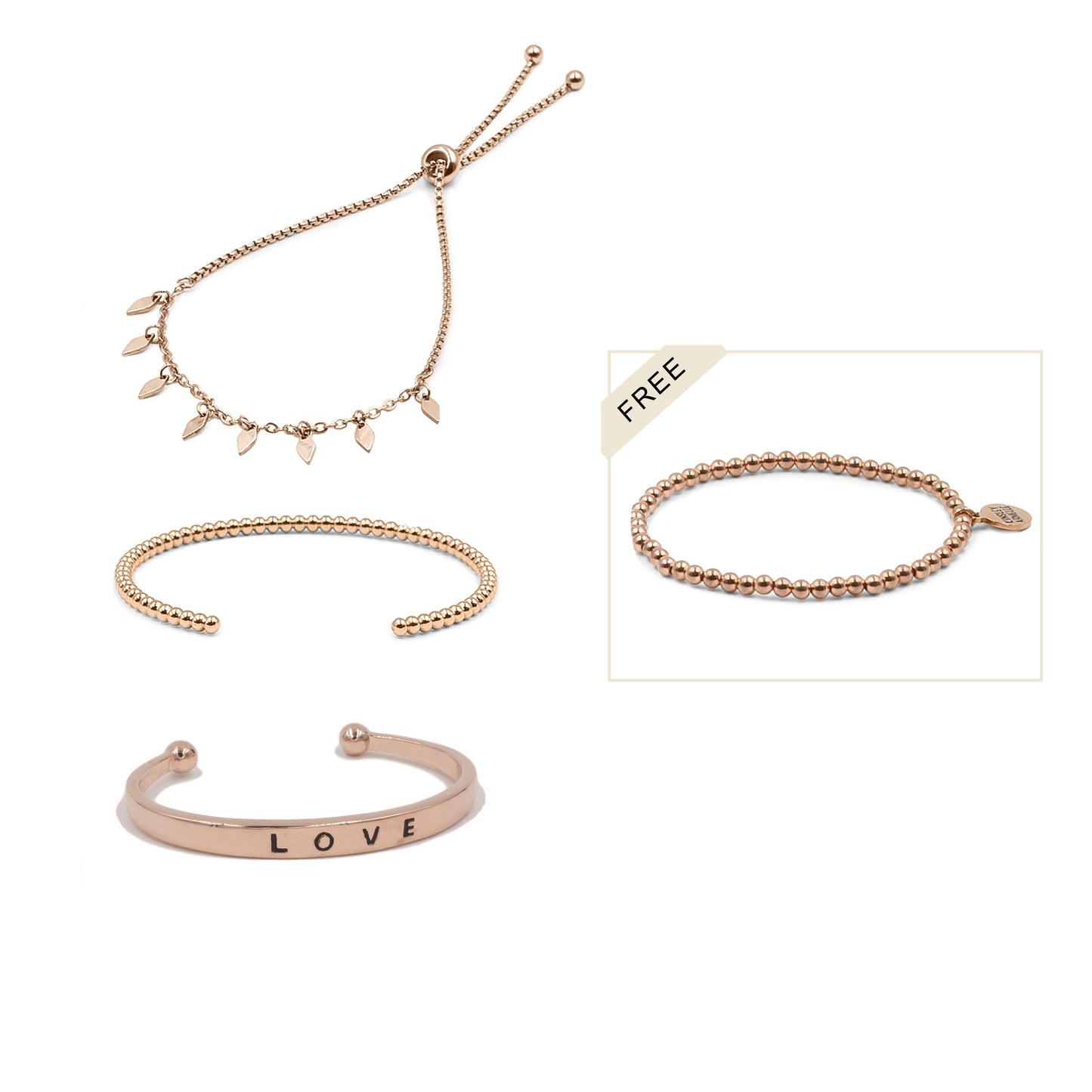 Rose Gold Lucille Bracelet Stack
