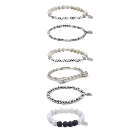 Silver Celia Bracelet Stack