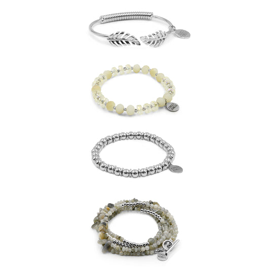 Silver Devyn Bracelet Stack