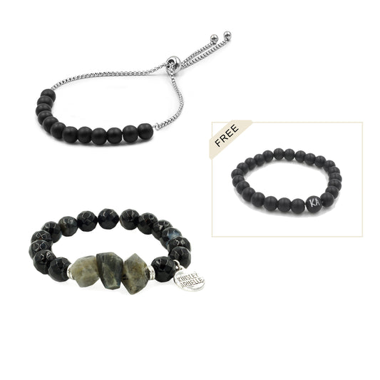 Silver Evelynn Bracelet Stack