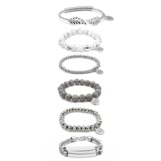 Silver Harriet Bracelet Stack