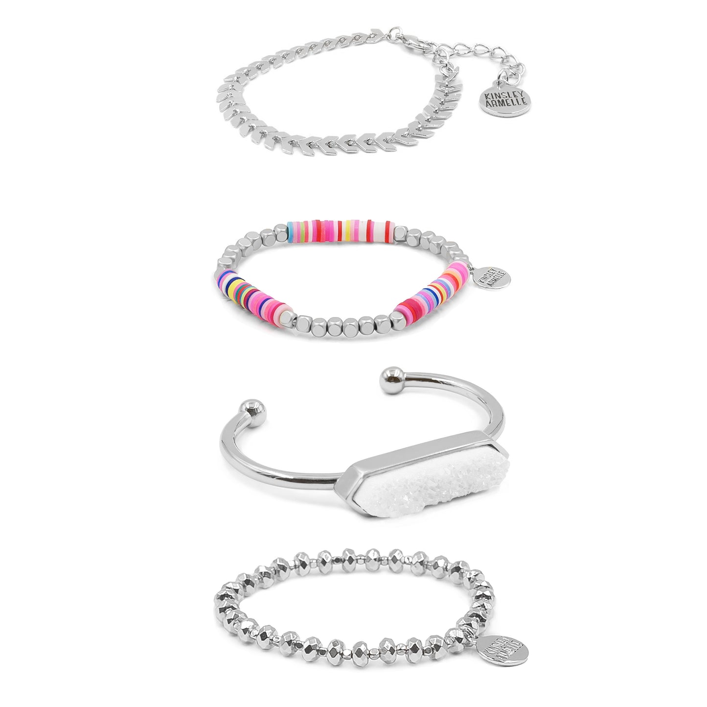 Silver Izzie Bracelet Stack