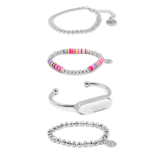 Silver Izzie Bracelet Stack