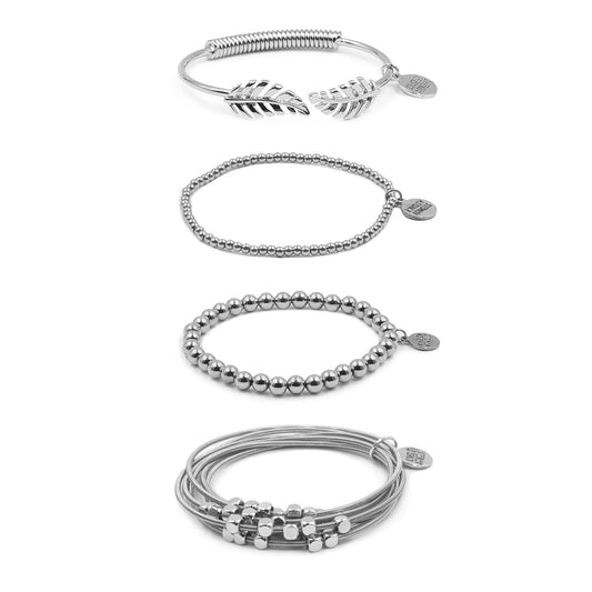 Silver Lynn Bracelet Stack