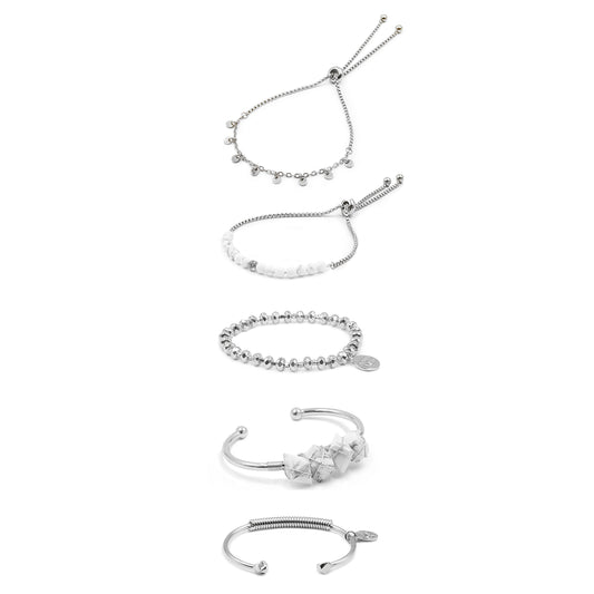 Silver Mackenzie Bracelet Stack