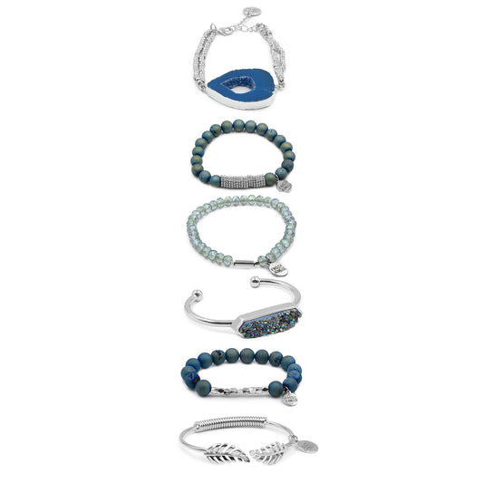 Silver Shyla Bracelet Stack
