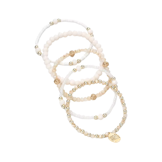 Stacked Collection - Ivory Bracelet Set