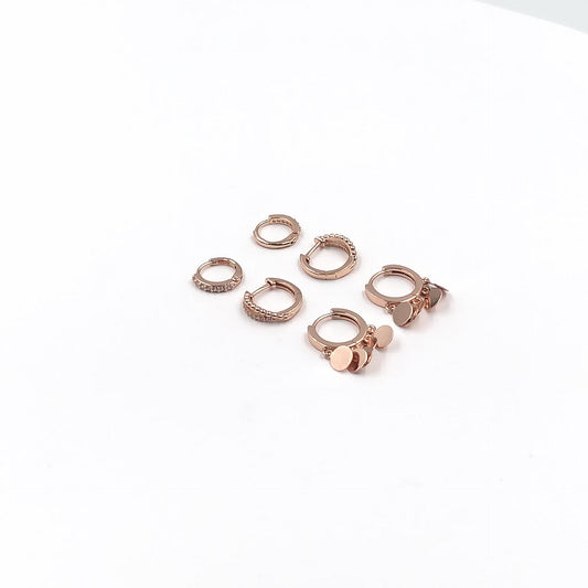 Rose Gold Thalia Earrings Set