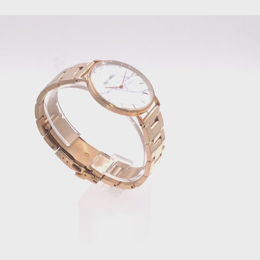 Tempus Collection - Rose Gold Marble Steel Watch